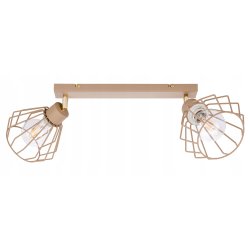 LAMPA WISZĄCA SUFITOWA PLAFON ŻYRANDOL RUCH BRYLANT 2x E27 KASZMIR beż ecru