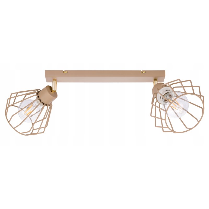 LAMPA WISZĄCA SUFITOWA PLAFON ŻYRANDOL RUCH BRYLANT 2x E27 KASZMIR beż ecru