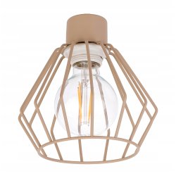 LAMPA WISZĄCA SUFITOWA PLAFON ŻYRANDOL RUCH BRYLANT 3x E27 KASZMIR beż ecru