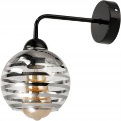 Lampa kinkiet ścienny stały prosty LOFT klosz SZKLANY KULA na 1x E27