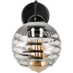 Lampa kinkiet ścienny stały prosty LOFT klosz SZKLANY KULA na 1x E27