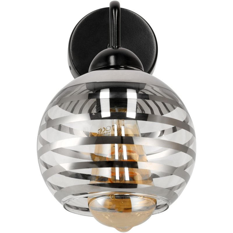 Lampa kinkiet ścienny stały prosty LOFT klosz SZKLANY KULA na 1x E27