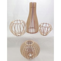 Lampa wisząca sufitowa żyrandol ZWIS na 3x E27 szklany klosz kula paski