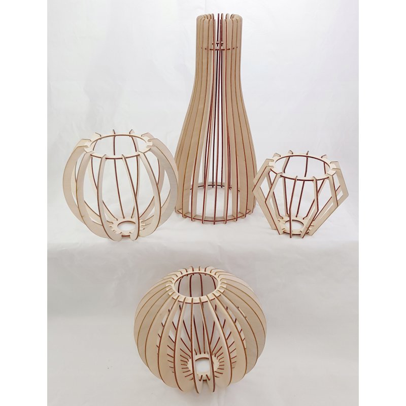 Lampa wisząca sufitowa żyrandol ZWIS na 3x E27 szklany klosz kula paski