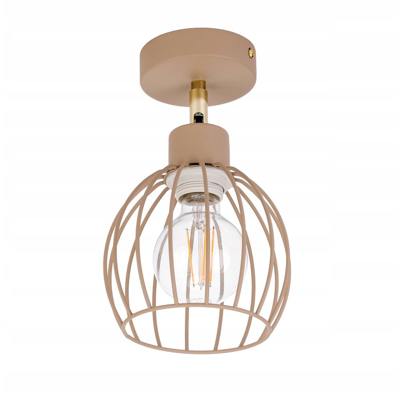 LAMPA sufitowa KINKIET ścienny regulowany E27 drut KULA KASZMIR beż ecru
