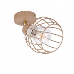 LAMPA sufitowa KINKIET ścienny regulowany E27 drut KULA KASZMIR beż ecru