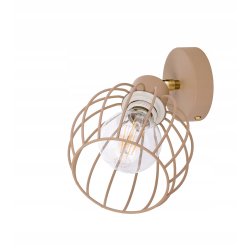 LAMPA sufitowa KINKIET ścienny regulowany E27 drut KULA KASZMIR beż ecru