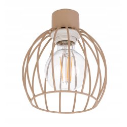LAMPA sufitowa KINKIET ścienny regulowany E27 drut KULA KASZMIR beż ecru
