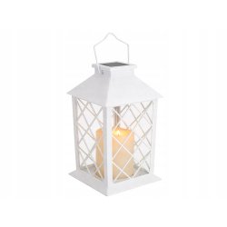 LAMPION SOLARNY DEKORACYJNY LATARENKA ze ŚWIECZKĄ LED świeca ZNICZ