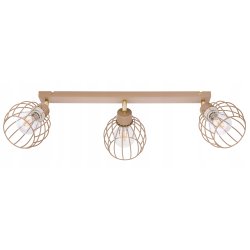 LAMPA WISZĄCA SUFITOWA PLAFON ŻYRANDOL RUCH KULA 3x E27 KASZMIR beż ecru