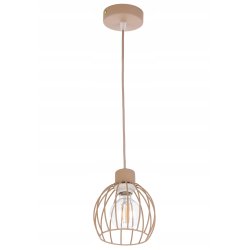 LAMPA WISZĄCA ZWIS ŻYRANDOL SUFITOWY klosz KULA na E27 KASZMIR beż ecru