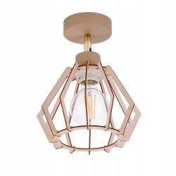 LAMPA sufitowa KINKIET ścienny regulowany E27 KASZMIR beż ecru klosz DREWNO