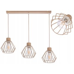 LAMPA WISZĄCA ZWIS ŻYRANDOL SUFITOWY klosz BRYLANT na E27 KASZMIR beż ecru