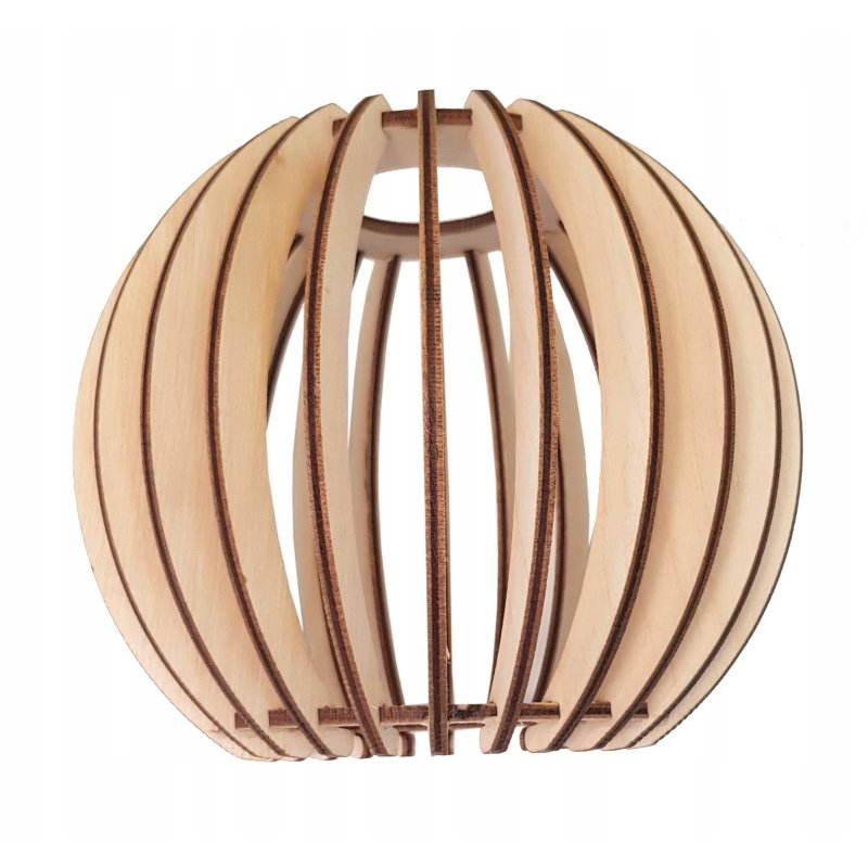 LAMPA WISZACA sufitowa zwis żyrandol E27 KASZMIR beż ecru klosz KULA drewno