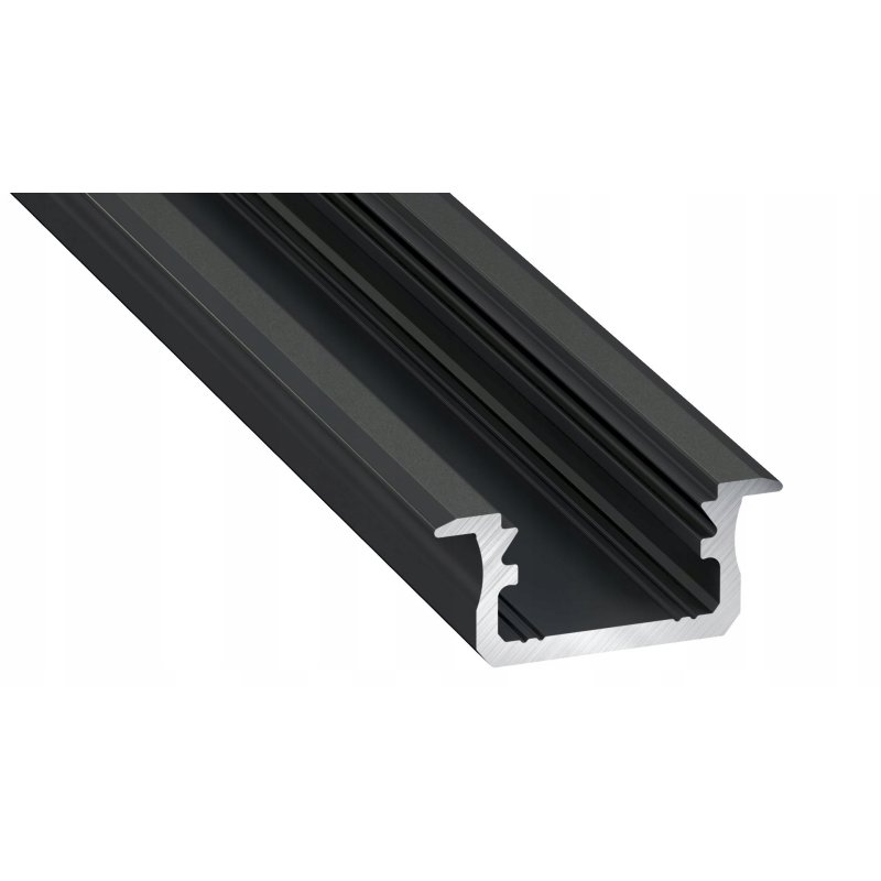 PROFIL ALUMINIOWY WPUSZCZANY typB CZARNY do LED 2m