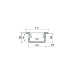 PROFIL ALUMINIOWY WPUSZCZANY typB CZARNY do LED 2m