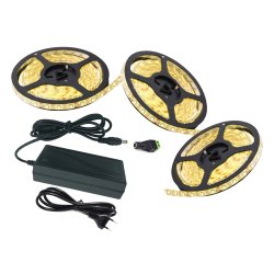 ZESTAW TAŚMA LED 3528 300 BIAŁA 15M IP65 +ZASILACZ