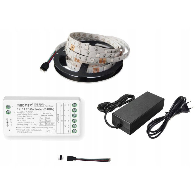 ZESTAW STREFOWY na FUT037 Mi-Light LED 5 metrów TAŚMA RGB +BIAŁA 5050