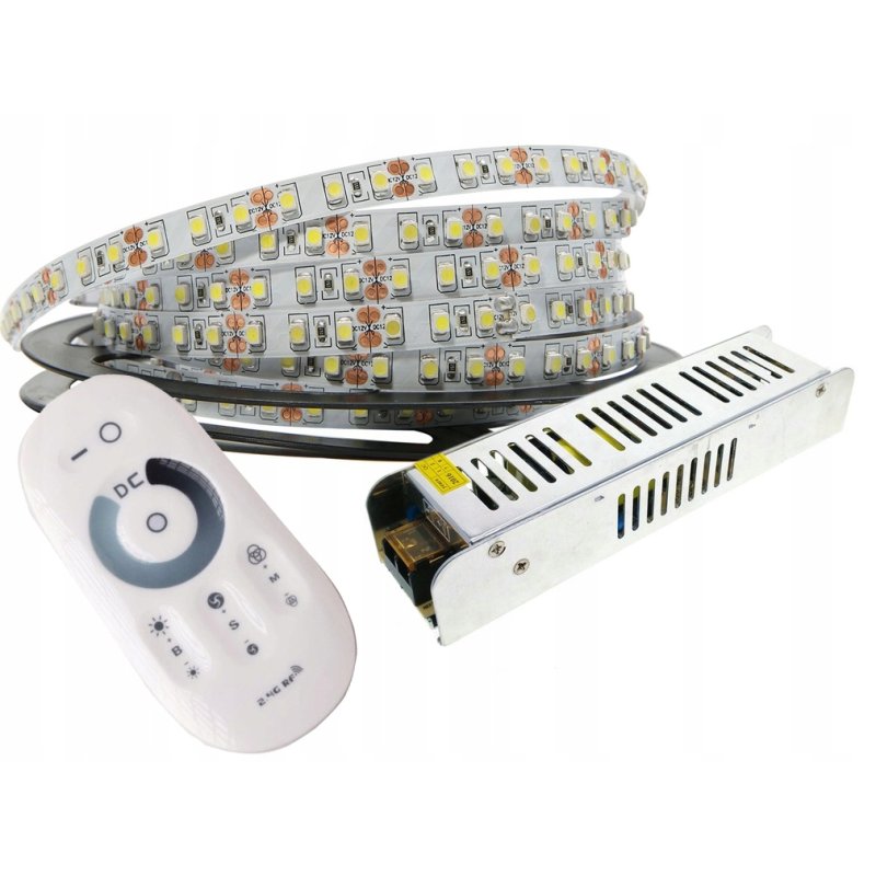 ZESTAW taśma LED 2835 IP20 5M Biała CIEPŁA + DOTYK