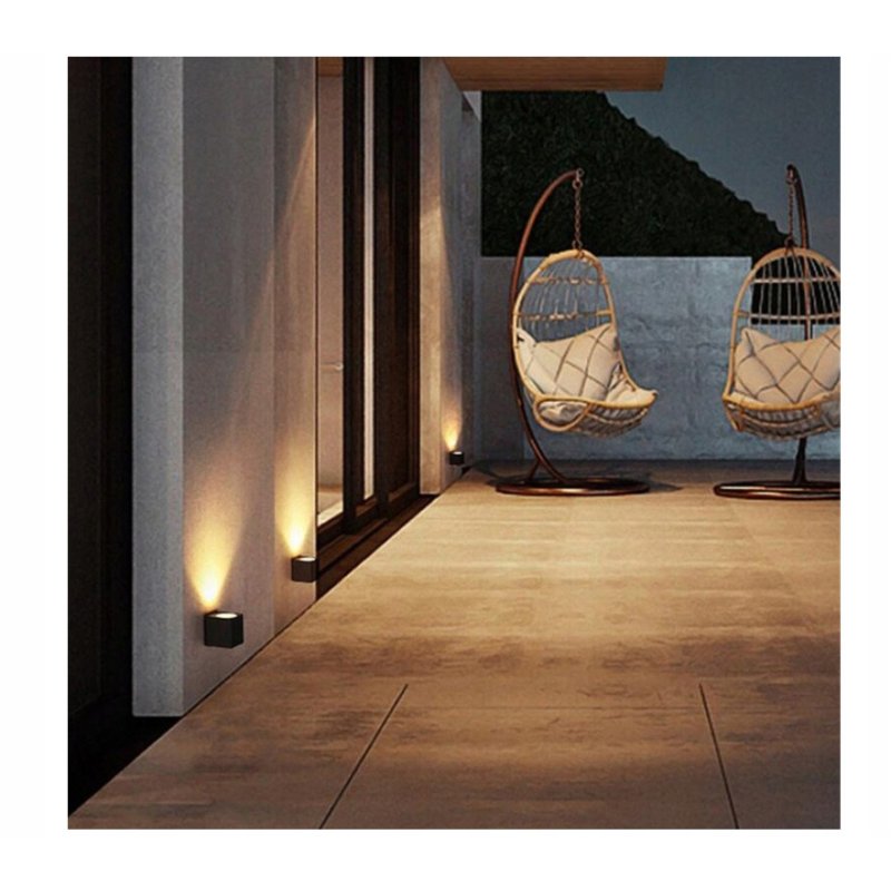 Lampa elewacyjna Kinkiet Ogrodowy 1x GU10 CZARNY K