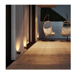 Lampa elewacyjna Kinkiet Ogrodowy 1x GU10 CZARNY O