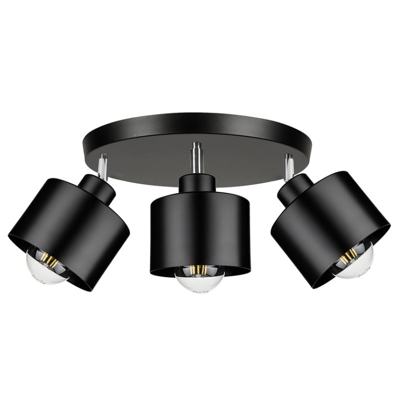 LAMPA PLAFON ŻYRANDOL LED regulowany KUBEK CZARNY