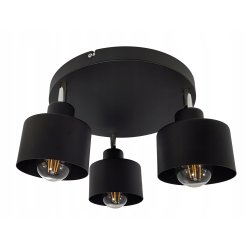 LAMPA PLAFON ŻYRANDOL LED regulowany KUBEK CZARNY