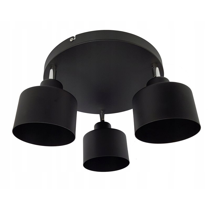 LAMPA PLAFON ŻYRANDOL LED regulowany KUBEK CZARNY