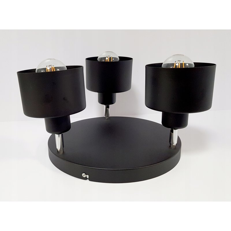 LAMPA PLAFON ŻYRANDOL LED regulowany KUBEK CZARNY
