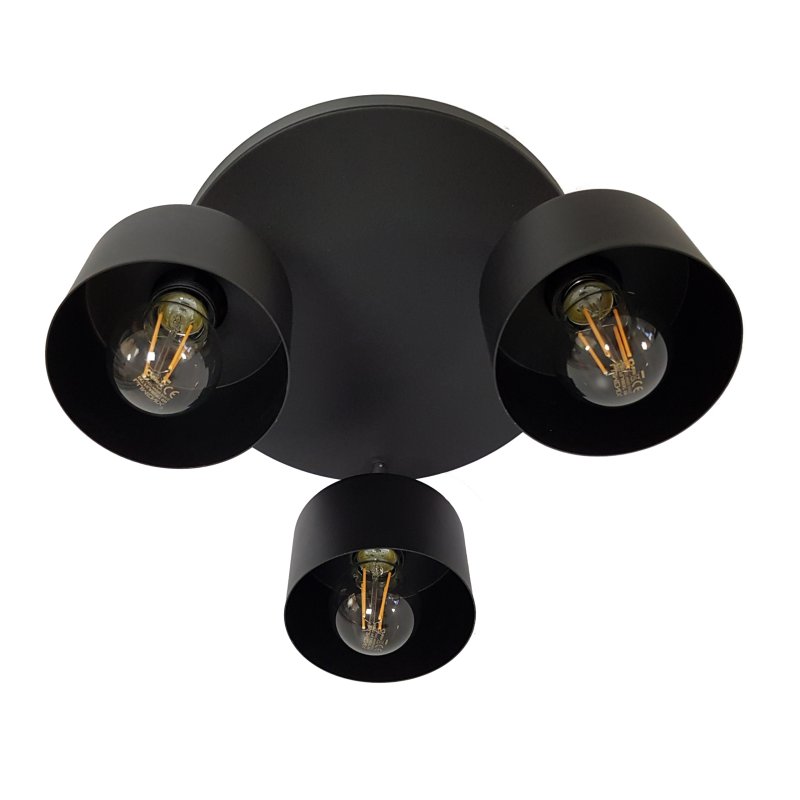 LAMPA PLAFON ŻYRANDOL LED regulowany KUBEK CZARNY