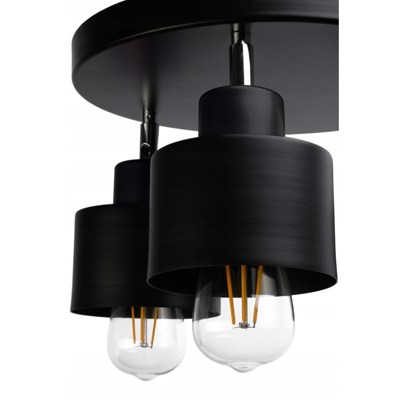 LAMPA PLAFON ŻYRANDOL LED regulowany KUBEK CZARNY