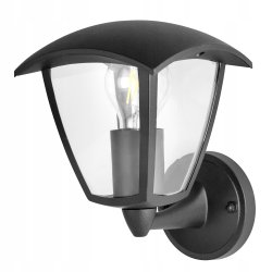 Lampa Kinkiet Ogrodowy Zewnętrzny Górny CZARNY LED