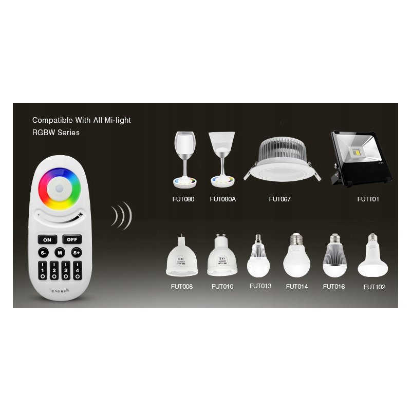 Milight FUT095 Pilot RGB RGBW 4 Strefowy Dotykowy