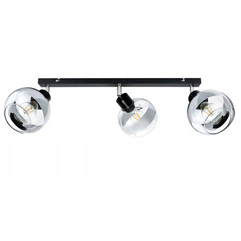 LAMPA sufitowa PLAFON ŻYRANDOL regulowana na E27 KULA szklana clear chrom