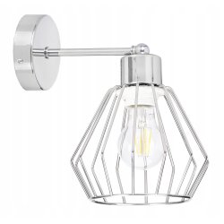 LAMPA KINKIET ścienny stały loft drut na E27 chrom