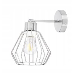 LAMPA KINKIET ścienny stały loft drut na E27 chrom