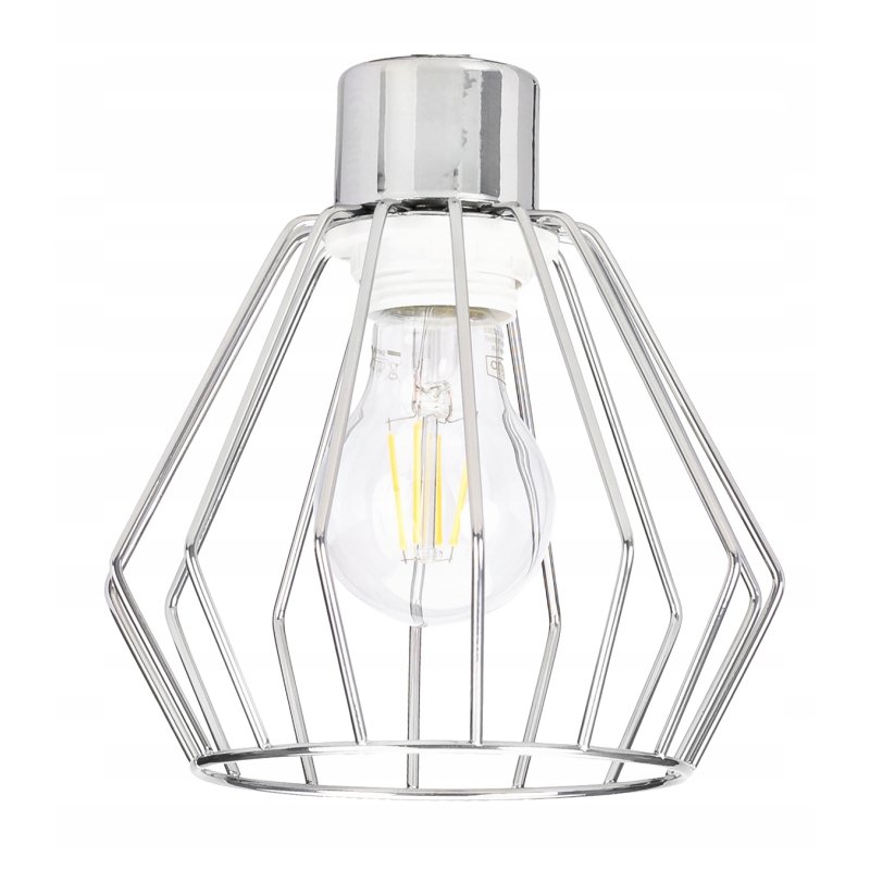 LAMPA KINKIET ścienny stały loft drut na E27 chrom