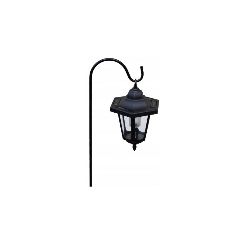 Lampka ogrodowa SOLARNA RETRO lampa wbijana LED latarenka wisząca ZIMNA