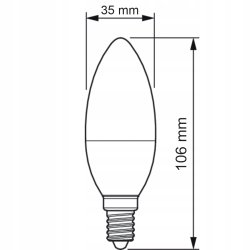 Żarówka LED E14 PHILIPS 5W  40W 470lm Barwa 2700K Świeczka Corepro Premium
