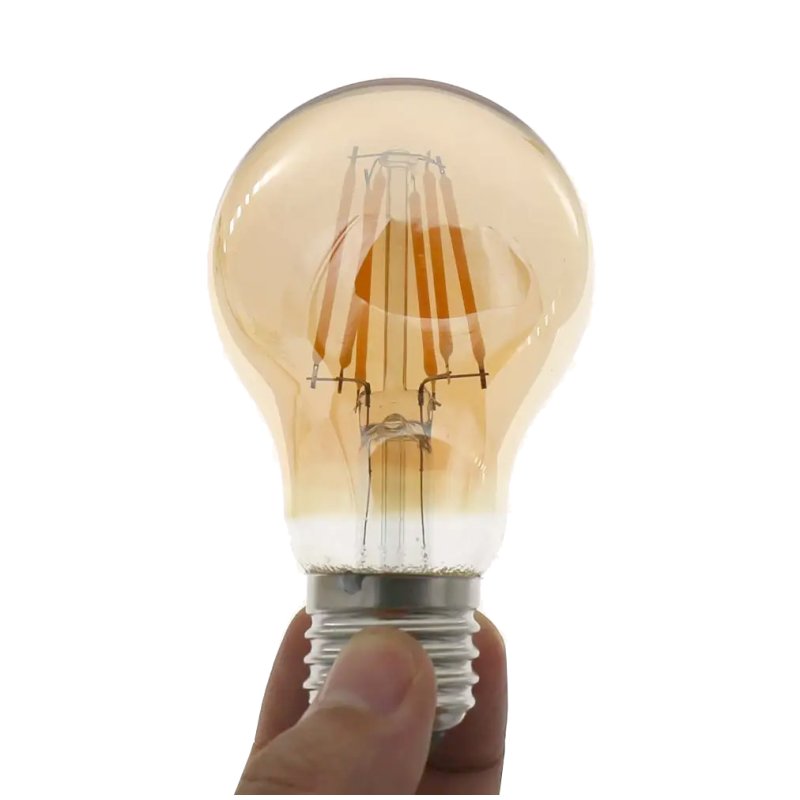 Żarówka LED filament E27 A60 8W retro Vintage DYMNA barwa ciepła