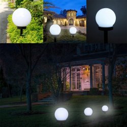 Zestaw 6x Lampa ogrodowa SOLARNA LED ZIMNA KULA