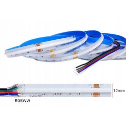 Taśma LED COB 784diod linia światła RGBW + WW CIEPŁA 24V 19w/m 5mb