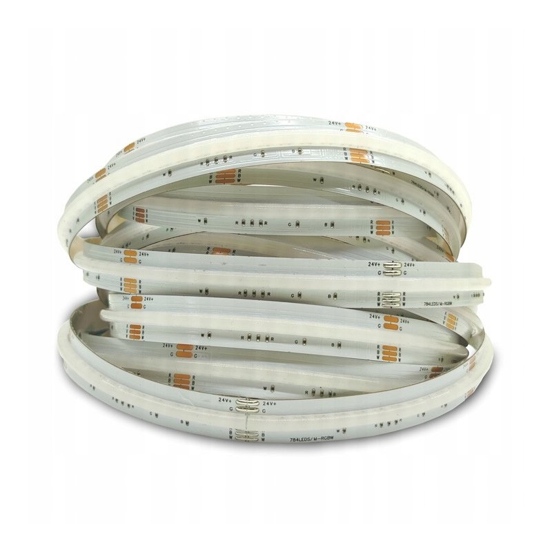 Taśma LED COB 784diod linia światła RGBW + WW CIEPŁA 24V 19w/m 5mb