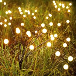 Zestaw 2x Lampka ogrodowa SOLARNA WW wbijana LAMPA Firefly ruchome kulki