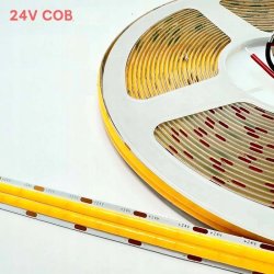 TAŚMA LED COB 24V super mocna 18w/m 1800 lm/m NEON linia DOUBLE ciepły 5M