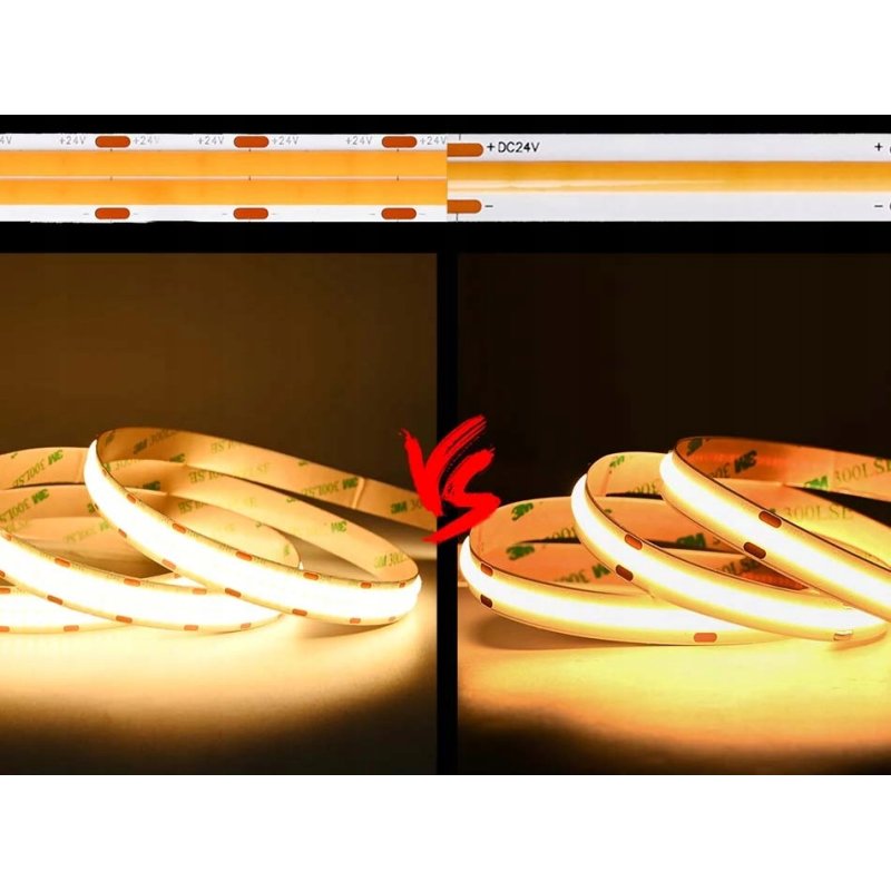 TAŚMA LED COB 24V super mocna 18w/m 1800 lm/m NEON linia DOUBLE neutral 5M