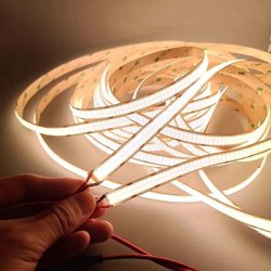 TAŚMA LED COB 24V super mocna 18w/m 1800 lm/m NEON linia DOUBLE ciepły 1M