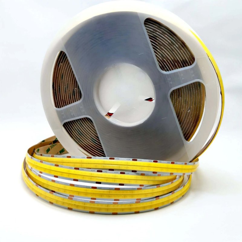 TAŚMA LED COB 24V super mocna 18w/m 1800 lm/m NEON linia DOUBLE ciepły 1M