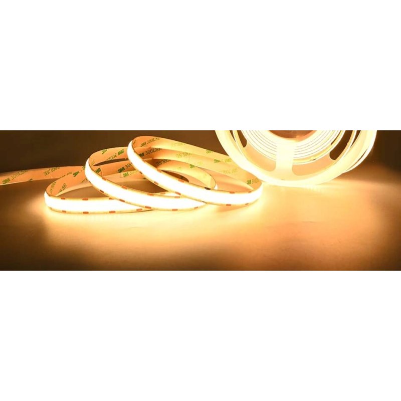 TAŚMA LED COB 24V super mocna 18w/m 1800 lm/m NEON linia DOUBLE ciepły 1M