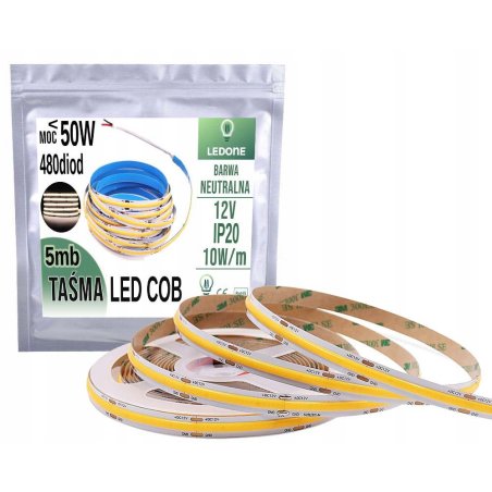 Taśma LED COB 12V 480 diod...